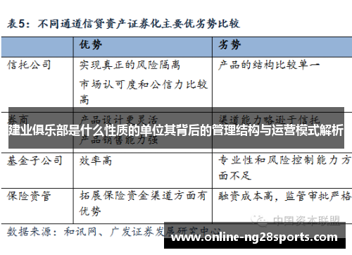 建业俱乐部是什么性质的单位其背后的管理结构与运营模式解析